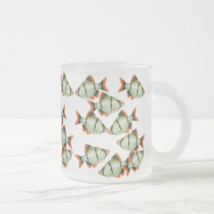 Givré Tasse de poissons d'aquarium de bavures de tigre