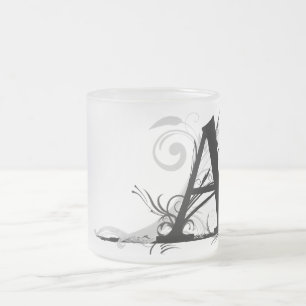 Givré Tasse décorée d'un monogramme de "A" -