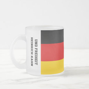 Givré Tasse Drapeau Allemagne Unité Justice Liberté