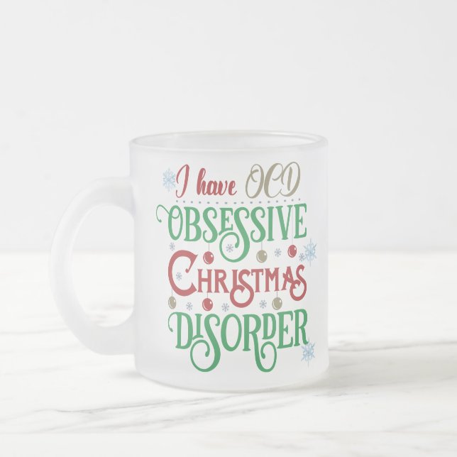Givré Tasse drôle de Noël avec message de Joyeux Noël (Gauche)