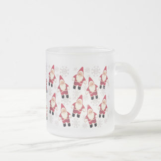 Givré Tasse en verre de Noël de gnome vintage de Père