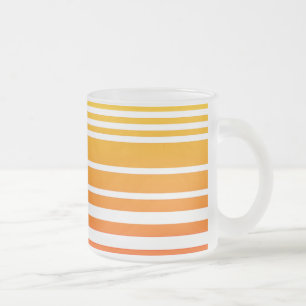 Givré Tasse en verre dépoli avec code-barres coloré