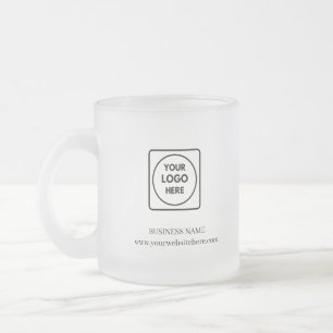 Givré Tasse en verre dépoli avec logo d'entreprise perso