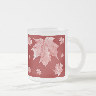 Givré Tasse en verre feuille d'érable - Abstrait