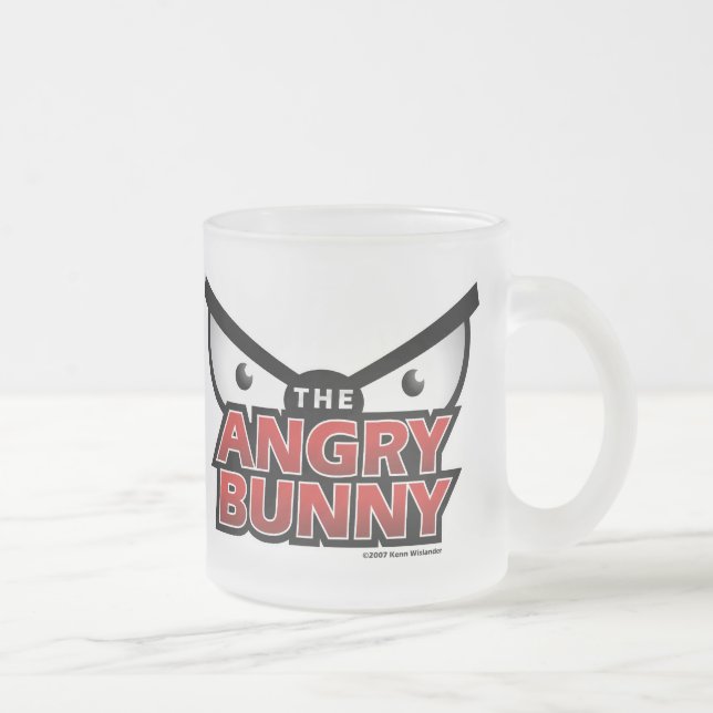 Givré Tasse fâchée de logo d'abrégé sur lapin (Droit)