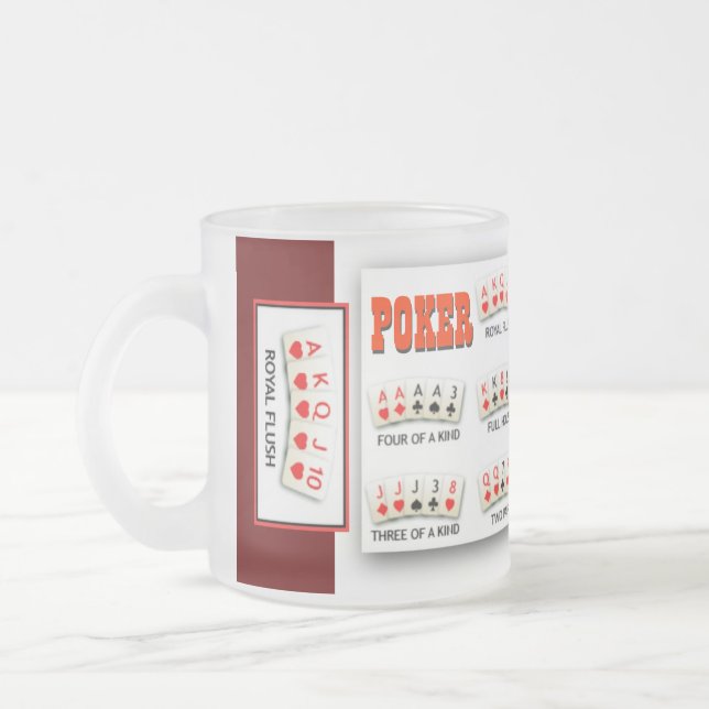 GIVRÉ TASSE GIVRÉE DE MAIN DE POKER (Gauche)