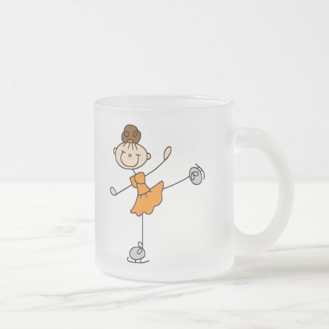Givré Tasse orange de fille de patinage de glace (Droit)