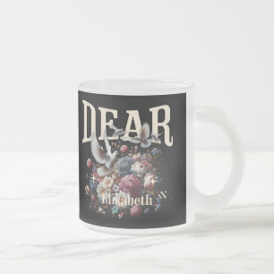 Givré Tasse personnalisée "CHER" Dove florale
