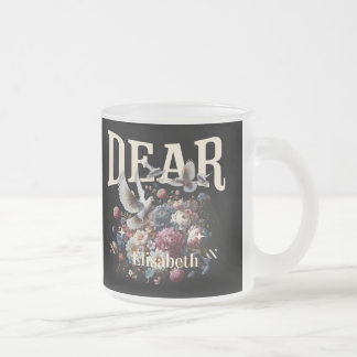 Givré Tasse personnalisée "CHER" Dove florale