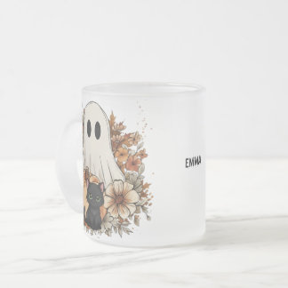 Givré Tasse personnalisée de fantôme mignon et de chat n