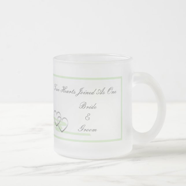 Givré Vert de tasse de deux coeurs (Droit)