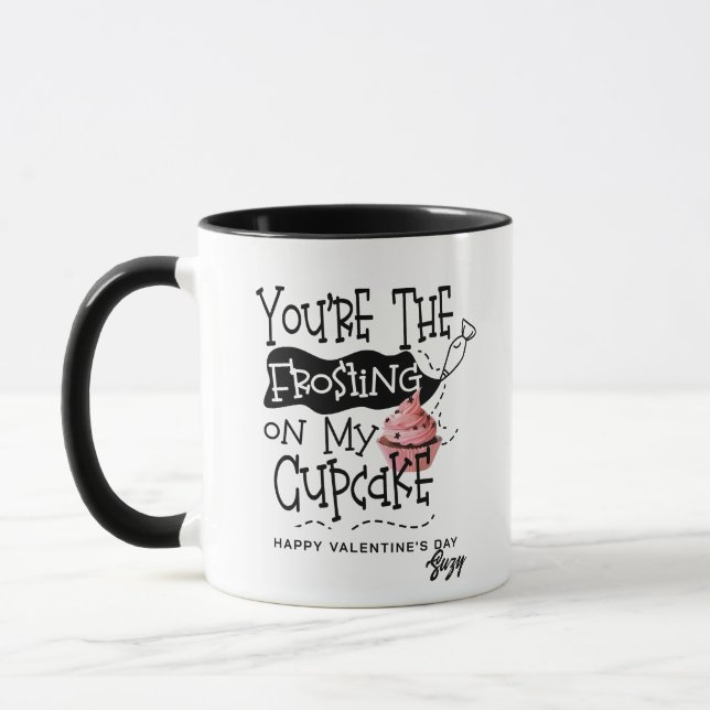 Glaçage Enjoué sur Mon Mug Cupcake Saint-Valentin (Gauche)