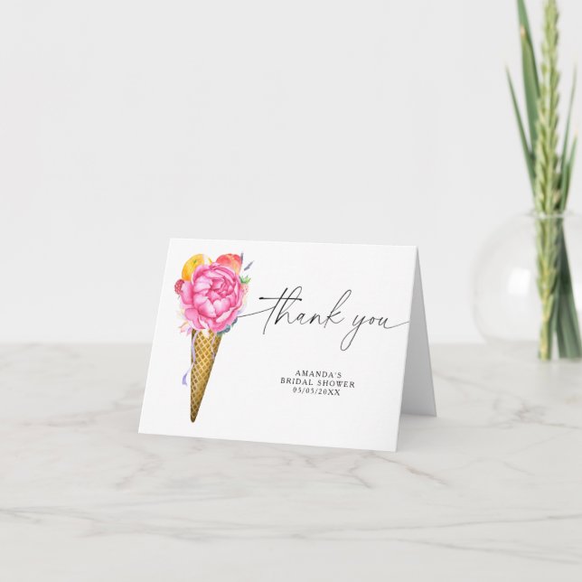 Glace à l'aquarelle - merci pour la fête de mariag (Devant)