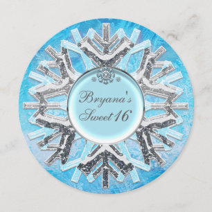 Glace congelée Wonderland Sweet 16 Invitations