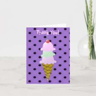 Glace Crème Cone Merci Cartes de notes