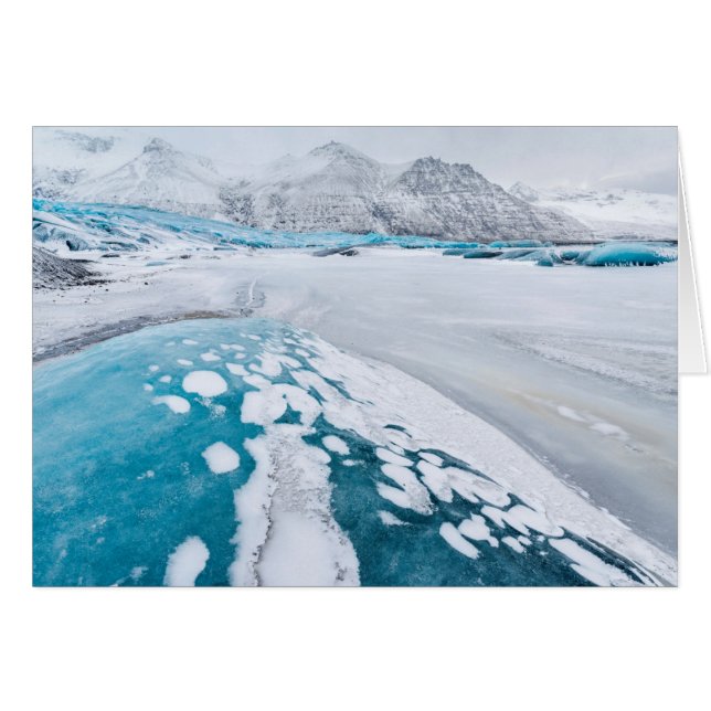 Glace de glacier gelée, Islande (Devant horizontal)
