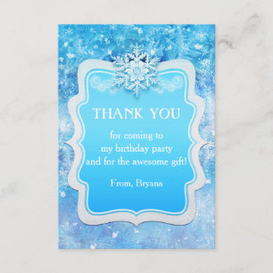 Glace hiver Wonderland Carte de remerciements de f