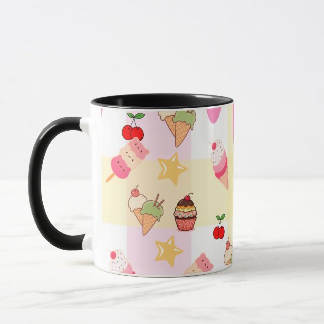 Glace Kawaii et Mug à gouttes (Gauche)