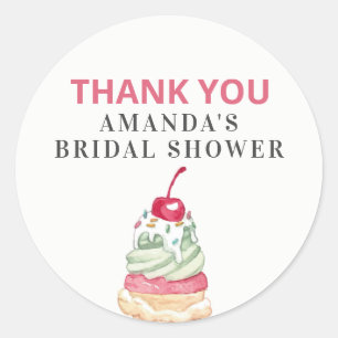 Glace Merci faveur Autocollant Classique Rond