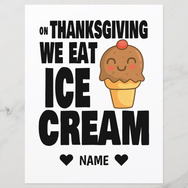 Glace sur Thanksgiving (Devant)