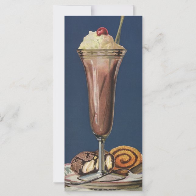 Glace vintage, crème fouettée et cerise (Devant)