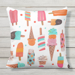 Glaces d'été en plein air Coussin
