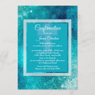 Glacier Blue Invitation religieuse