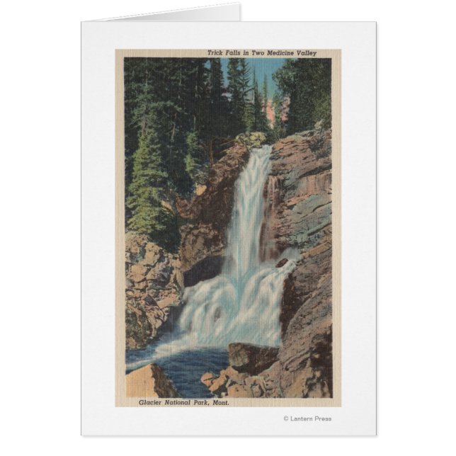 Glacier, MT - Vue de Trick Falls & Medicine (Devant)