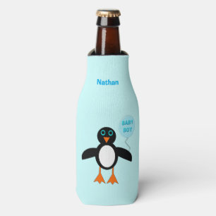 Glacière bleu mignon de bouteille de pingouin de