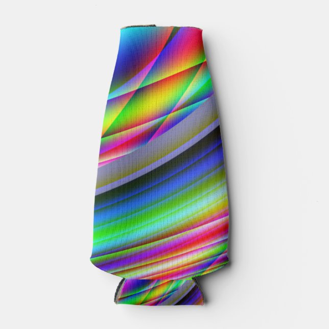 glacière de bouteille abstraite de couleur cool (Devant)