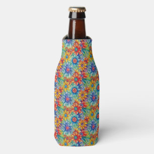 Glacière de bouteille d'art hippie