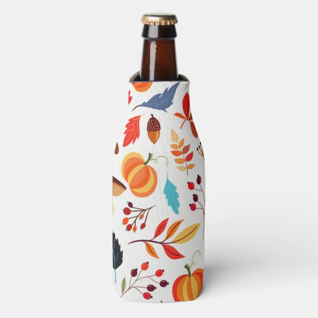 Glacière de bouteille de Motif d'automne (Bottle Devant)