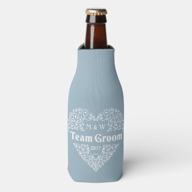 Glacière de bouteille de texte personnalisé Team G (Bottle Devant)