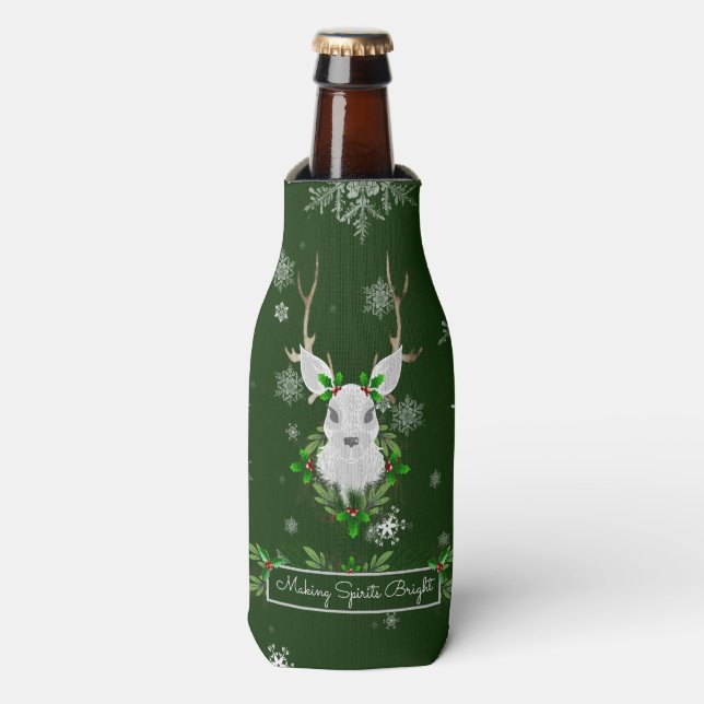 Glacière de bouteille Green Reindeer (Bottle Devant)