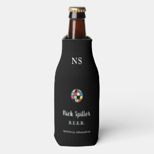 glacière de bouteille noir avec nom ou marque