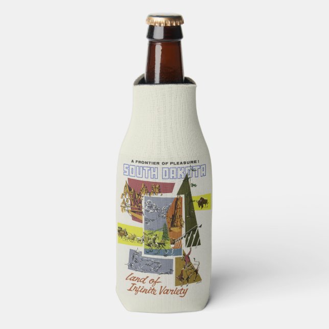Glacière de bouteille Vintage voyage du Dakota du  (Bottle Devant)