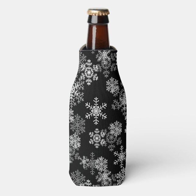 Glacière de bouteilles de snowflakes de vacances (Bottle Devant)