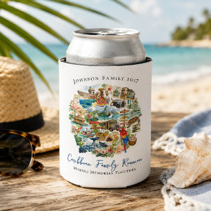 Glacière de canette illustrée pour réunion de fami