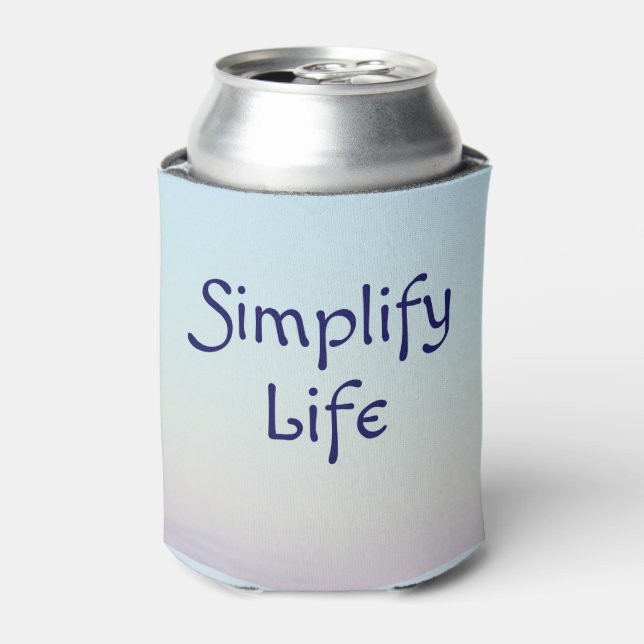 Glacière de koozie bleu de la vie simplifié (Can devant)