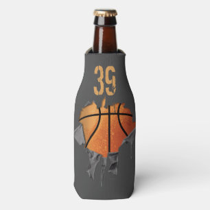 Glacière de la bouteille de basket-ball tordu