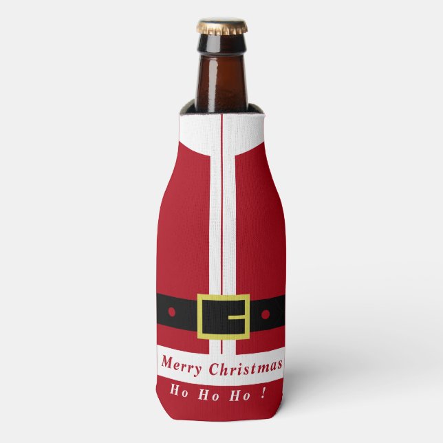 Glacière de la bouteille de Noël du Père Noël (Bottle Devant)