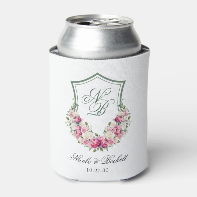 Glacière de mariage à motif floral rose (Can devant)