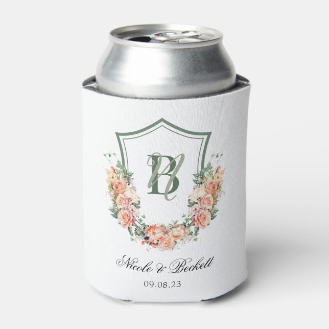 Glacière Mariage Peach Floral Crest (Can devant)