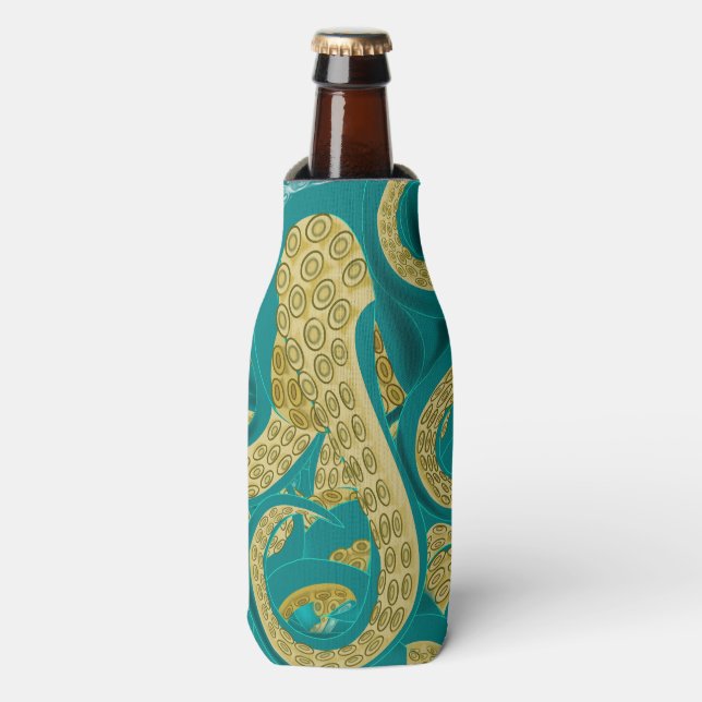 Glacière Octopus Turquoise Gold Bottle (Bottle Devant)
