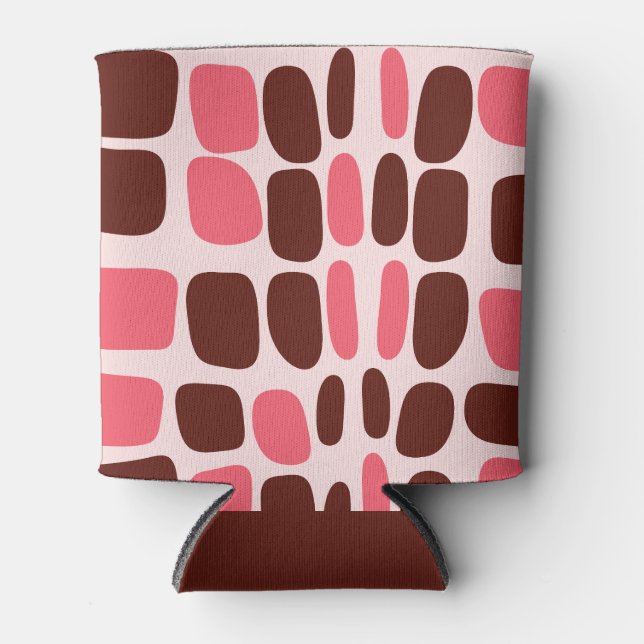 Glacière rétro rose et chocolat géométrique pour b (Devant)