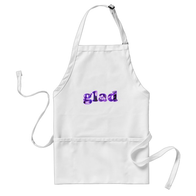 Glad épelé avec tabliers de fleurs violettes (Devant)