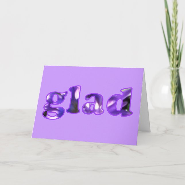 Glad, fleurs violettes, cartes de voeux florales (Devant)