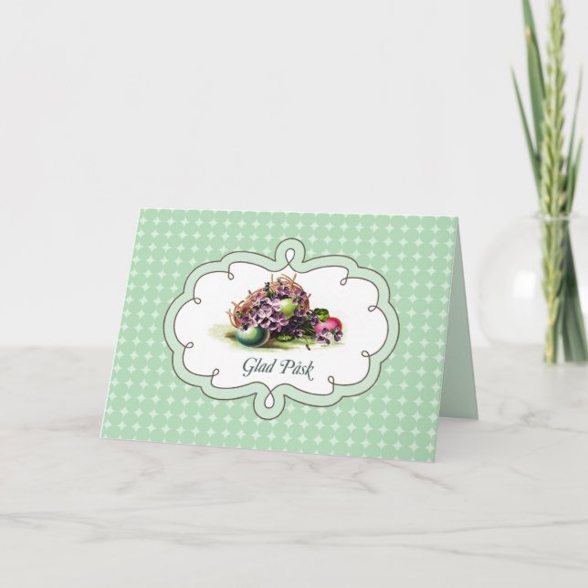 Glad Påsk. Carte Pâques en suédois (Devant)
