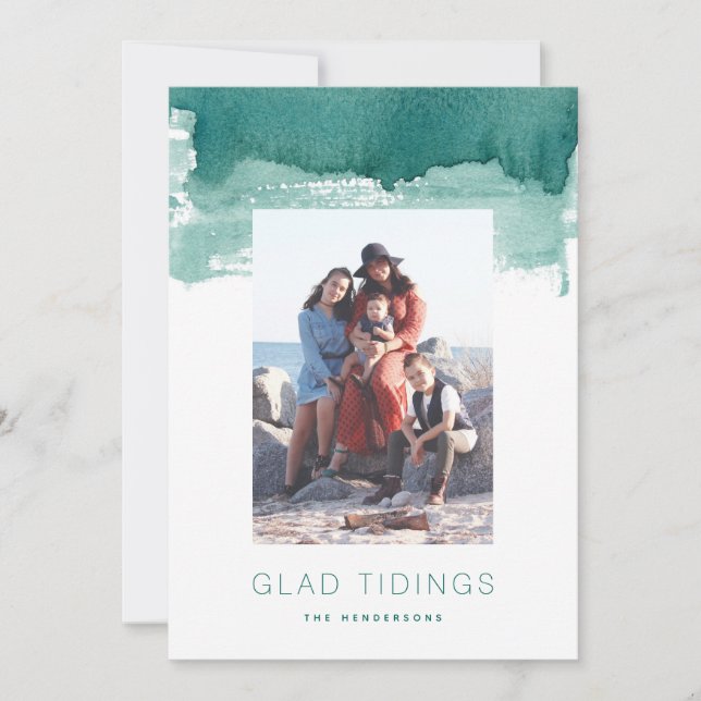 Glad Tidings Noël Carte photo de vacances (Devant)