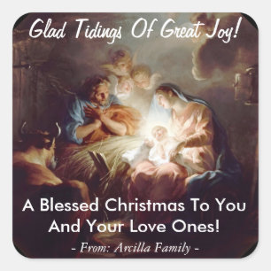 Glad Tidings of Great Joy Sticker personnalisé